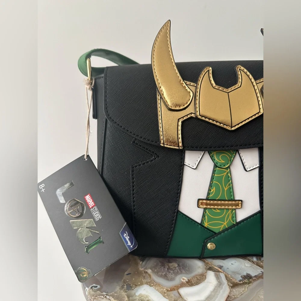 NWT Loungefly Loki for President Cosplay Crossbody Bag Purse Marvel Disney MCU - Picture 2 of 5
